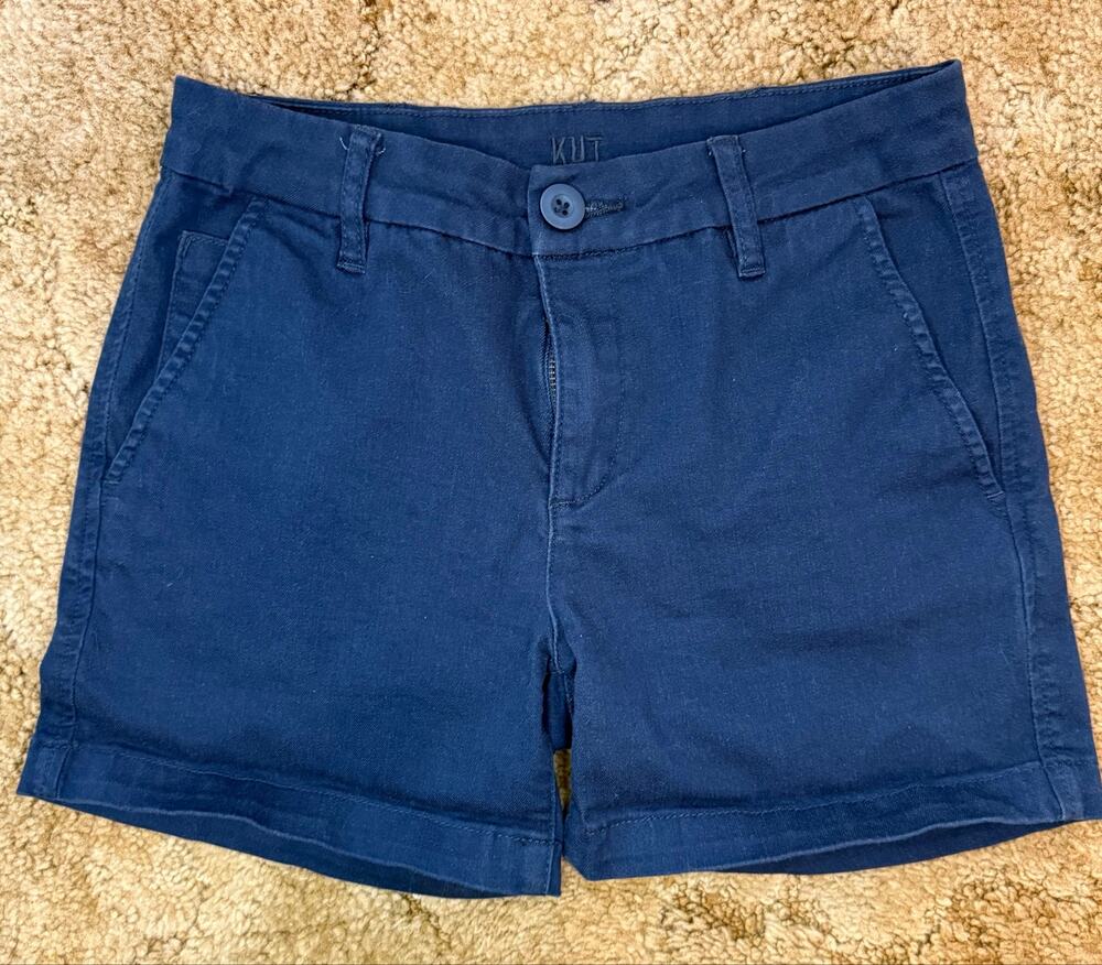KUT from the Kloth Trouser Shorts Navy Blue Size 2 Chino
